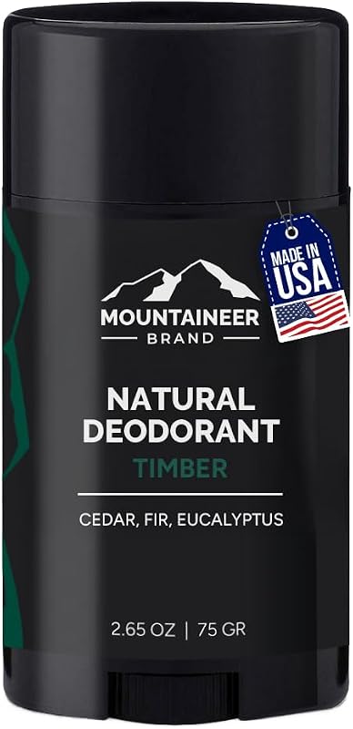 Desodorante em bastão Mountaineer Brand Timber sem alumínio, 75 mL
