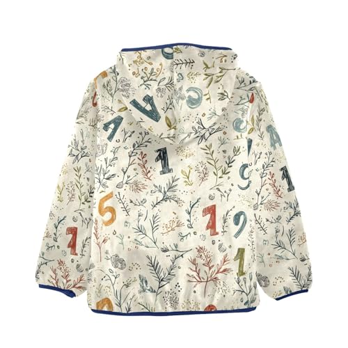 Hand-painted No. Girls Fleece Jacket Girls Fall Jacket Girls Zip Up Hoodie Girls Sherpa Jacket 2-10T2