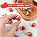Hanycon 20pcs Artificial Strawberry Resin Simulation Mini Strawberry for Home Decor