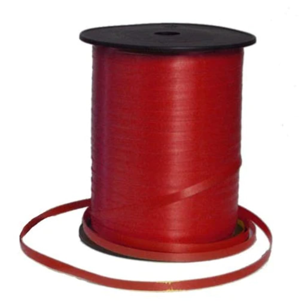 Curling Ribbon & Satin Tying Ribbon Red Apac Balloon Ribbon 500 Metres 17 Colours, 1 Roll
