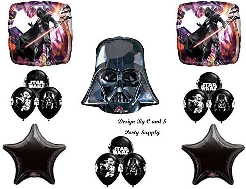 1 X STAR WARS DARTH VADER BIRTHDAY PARTY Balloons Decorations Supplies Kit by Anagram