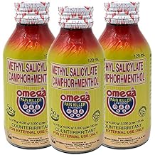 Methyl Salicylate Camphor+Menthol Omega Pain Killer Liniment 120mL Pack of 3