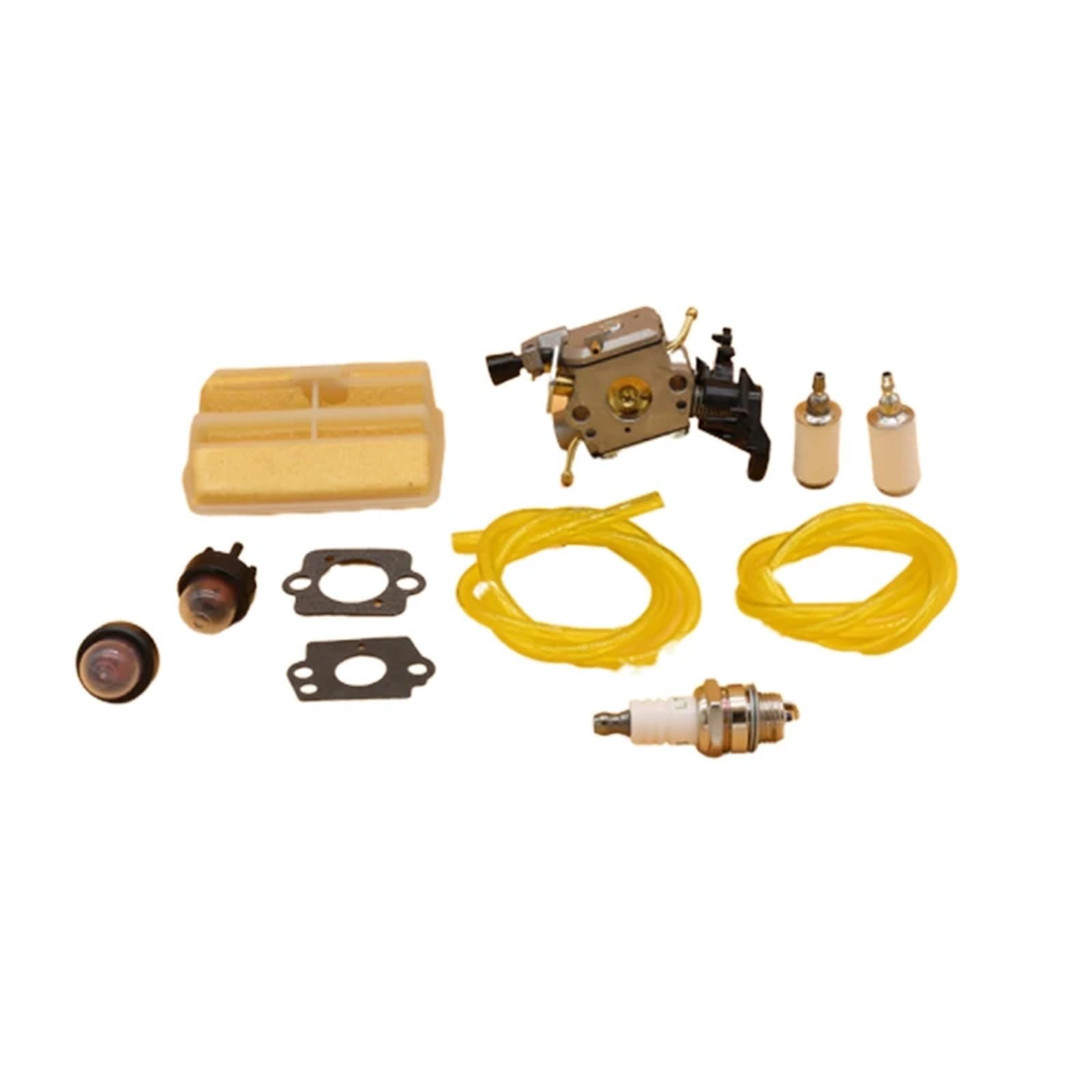 Kit de filtro aire y combustible for carburador, for Husqvarna, 445, 450, 445E, JONSERED, CS2245S 506450401, Zama, C1M-EL37B Piezas motosierra CARB Elemento de filtro de aire para cortacésped
