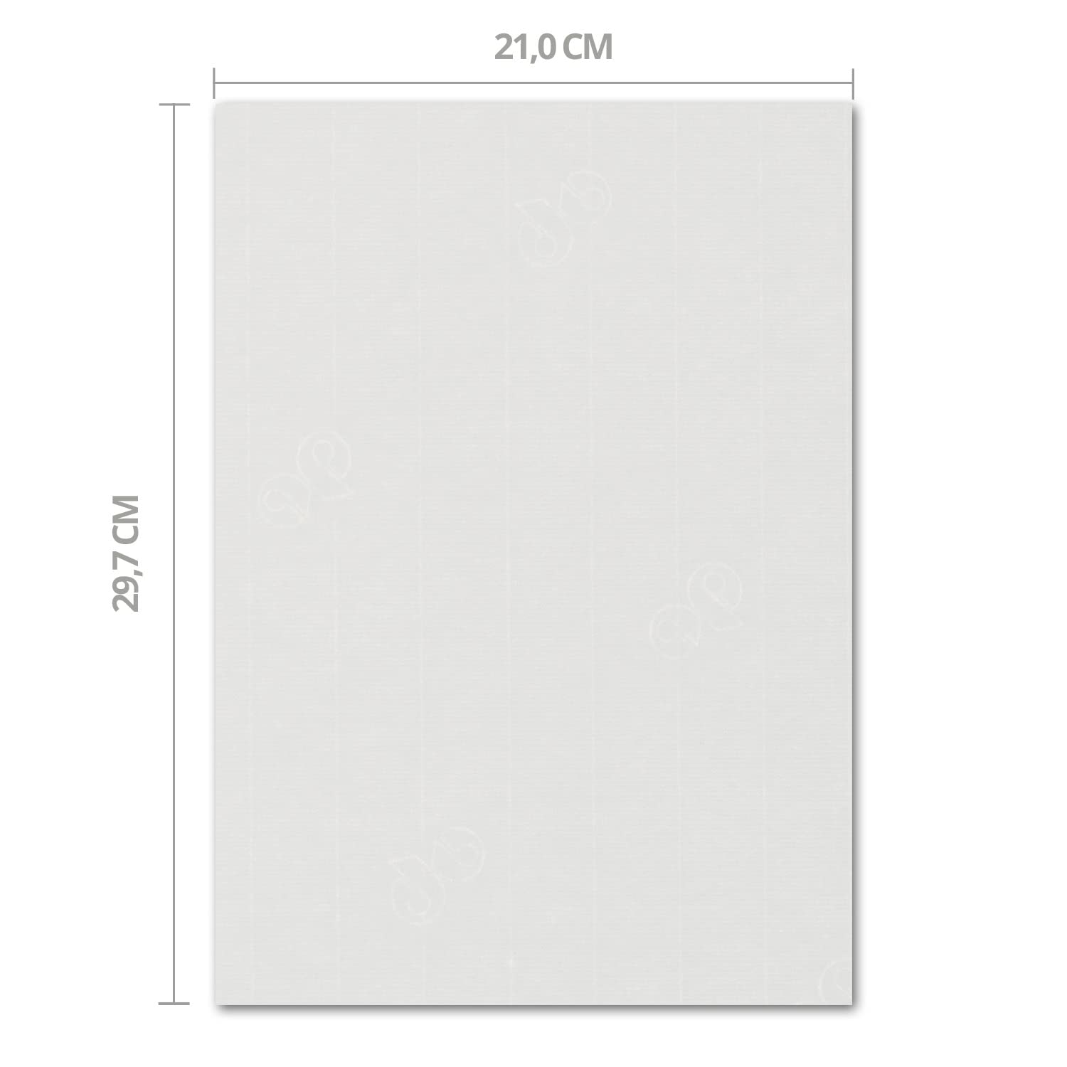 ARTOZ Papier listowy + papier do majsterkowania / karton do majsterkowania – DIN A4 297 x 210 mm – Eleganckie wytłoczenie – Wysokiej jakości papier kolorowy 220 g/m² – Papier do scrapbookingu 75 Stück 211 - Weiß