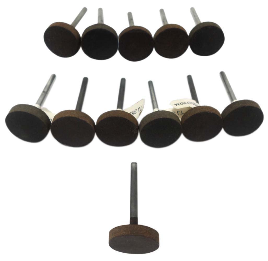 DYNAMIC (12 Pack Leather Wheel Set | 20mm Diameter | Pre-Mounted on 1/8