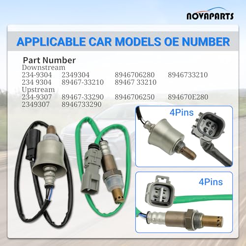 Sensor de Oxígeno Novaparts 2 Piezas para Toyota y Lexus miniatura 4