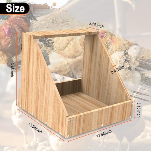 Chicken Egg Nesting Boxes Wall Mount,Wooden Chicken Coop Accessories for Poultry Laying Egg,Large Inner Size for Chicken,Duck,Hense Use,3 Pack