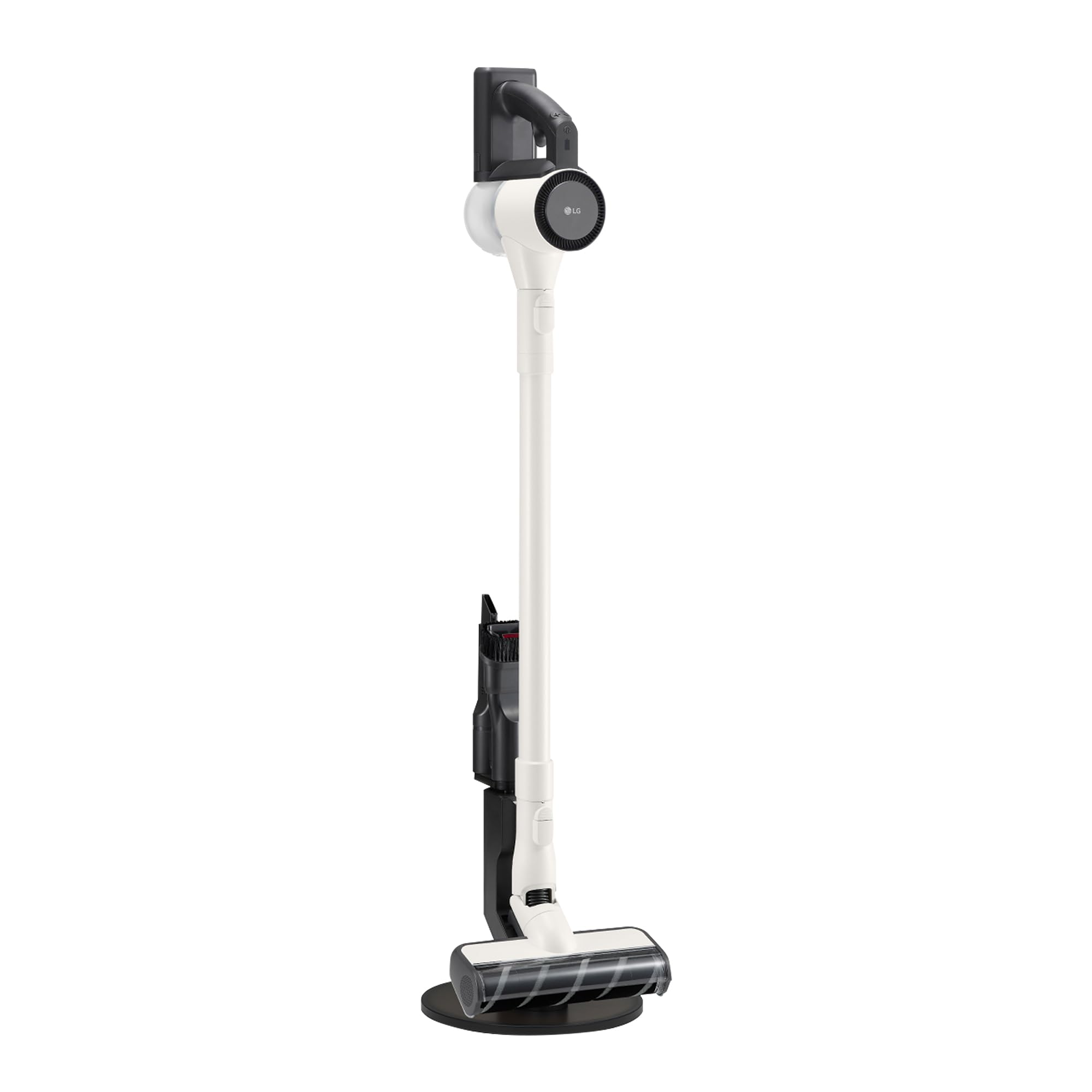 LG A9C-SLIM1C CordZero Staubsauger mit Staubkompressionssystem, Zyklonal, 150 W Saugkraft, Düse für Verschiedene Oberflächen, Parkplatzbasis, 1,9 kg, Weiß