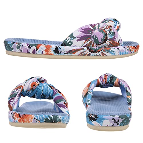 Shevalues Women'S Summer Slippers With Arch Support Lightweight Floral Bow Hawaii Beach Slide Slippers Open Toe thumb #2