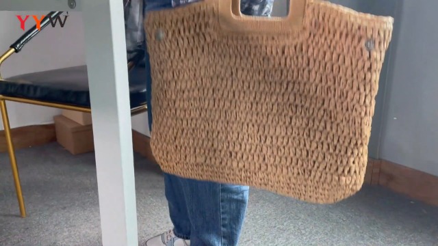 Bolso Tote de Paja para Mujer Grande Casual miniatura 7