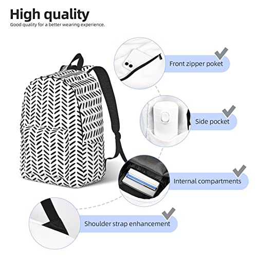 Sac à dos pour ordinateur portable imprimé girafe noir blanc - 5