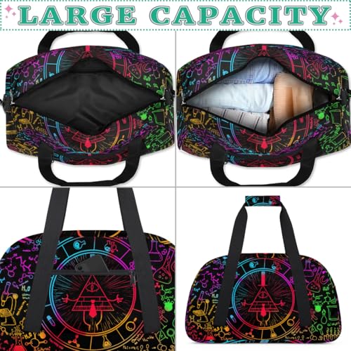 Kids Overnighter Duffel Bags for Boys Girls, All Seeing Eye Carry-On Size Sports Gym Bag for School Practice or Overnight Travel Weekender Sleepover Workout Tote Bag 5