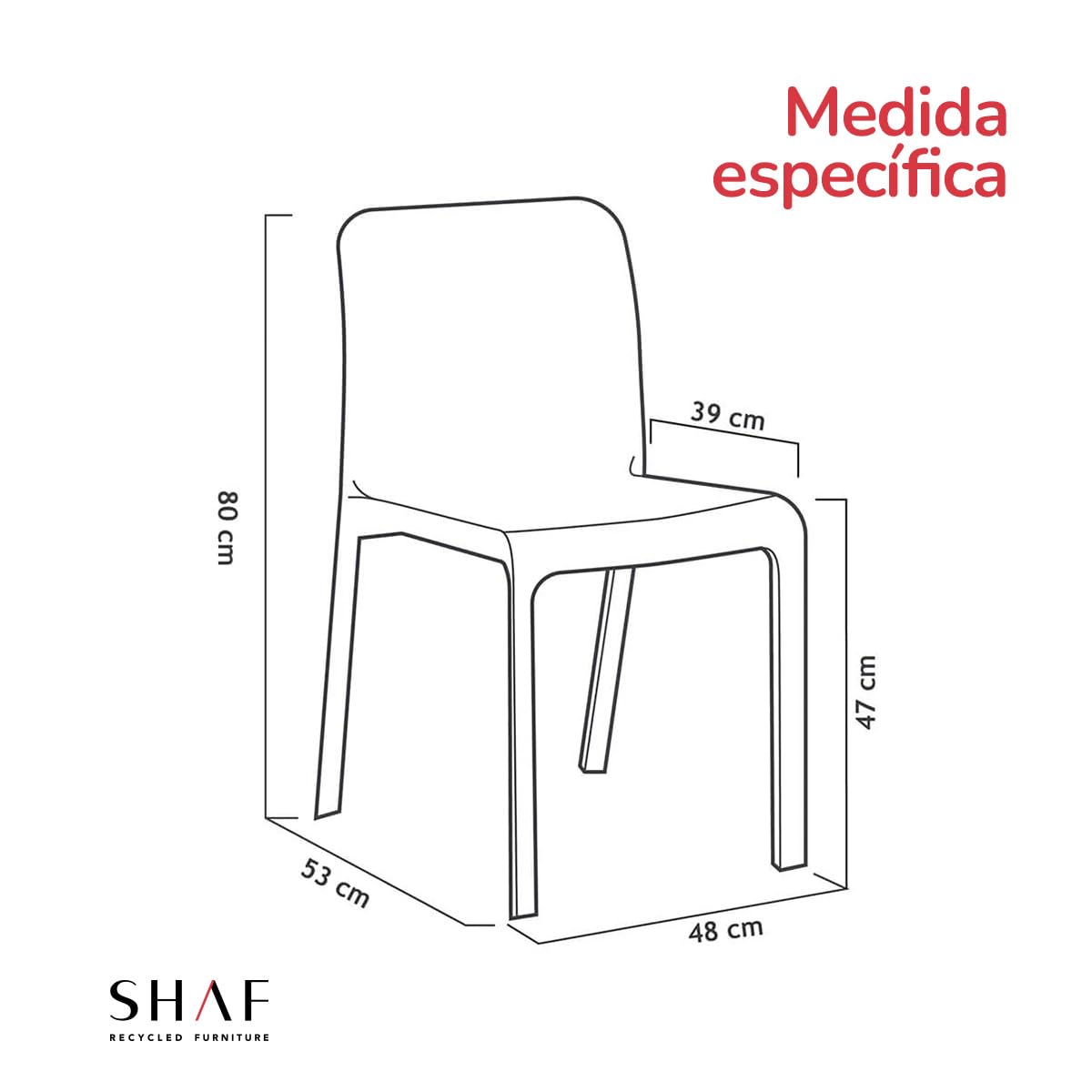 SP Berner - Pack de 6 Sillas Grana - Apilables, Ergonómicas y Resistentes - Uso Interior y Exterior - Fabricadas en España con Plástico Reciclado - Blanco