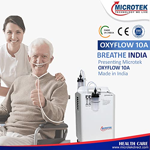 Image of Microtek OXYFLOW 10A Oxygen Concentrator Up to 95% Oxygen Purification for Home Use (10Ltr)