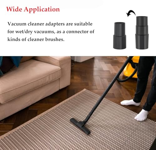 Image of Universal Vacuum Hose Adapter Wet Dry Plastic Vacuum Converter Hose Adapter 2-1 /2 inch to 1-1 /4 inch, 1-1 /4 inch to 1-3 /8 inch to 1-1 /2 inch, 1-3 /8 inch to 1-1 /4 inch Reducer Attachments for Vacuum Cleaner