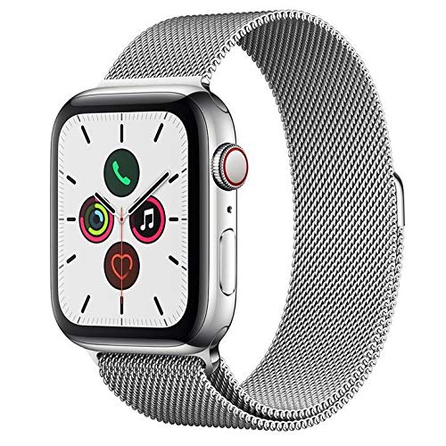 アップルウォッチ  5 Apple Watch Series 5 Cellular + Gps, 44 mm, Aço Inoxidável Prata
