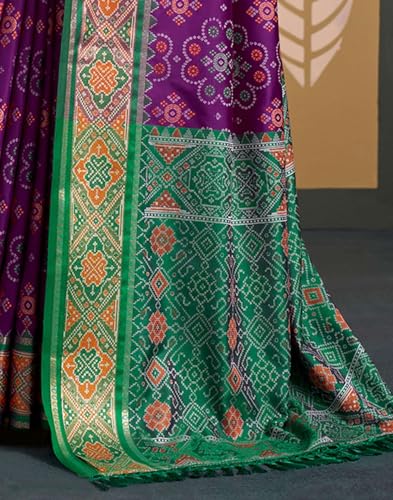 Image of MADHUHANSH Women's Cotton Linen Saree with Unstitched Blouse Piece and Floral Printed Pattern | Women Saree for Special Occasion | Stylish Modern Sarees