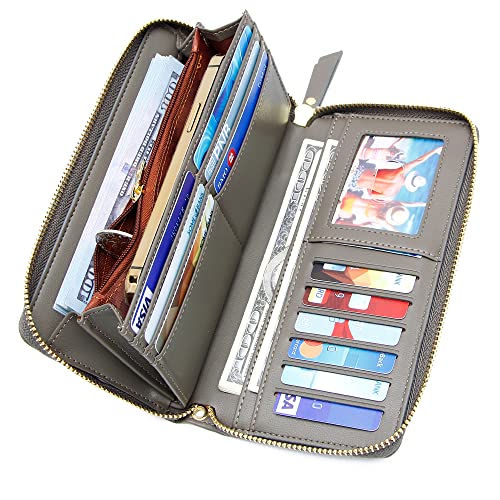 Image of GEEAD Custom Design Wristlet Wallets for Women PU Leather RFID Blocking Wallet