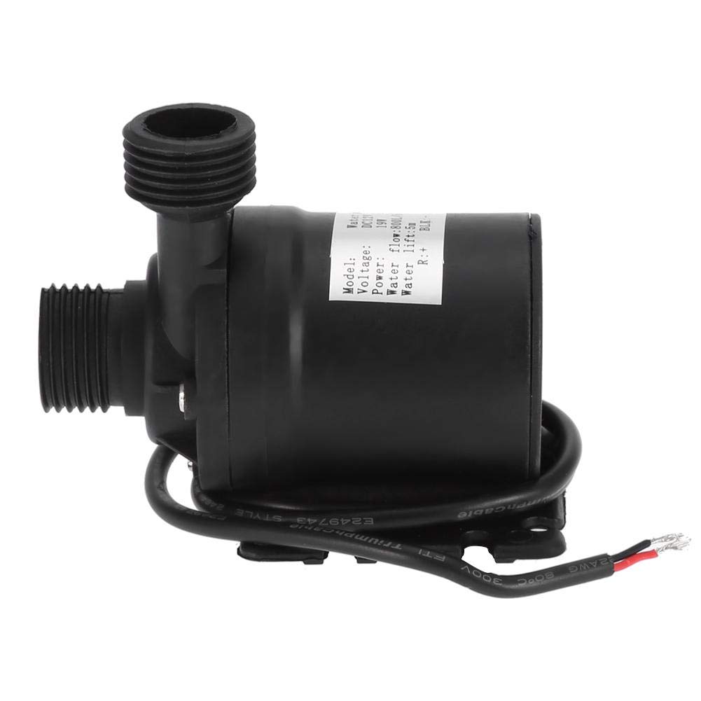 Bomba de jardín DC 12 V 800 L/H, mini bomba de agua para acuario pequeño, jardín, estanque, transportador de herramientas, máximo ascensor: 5 m