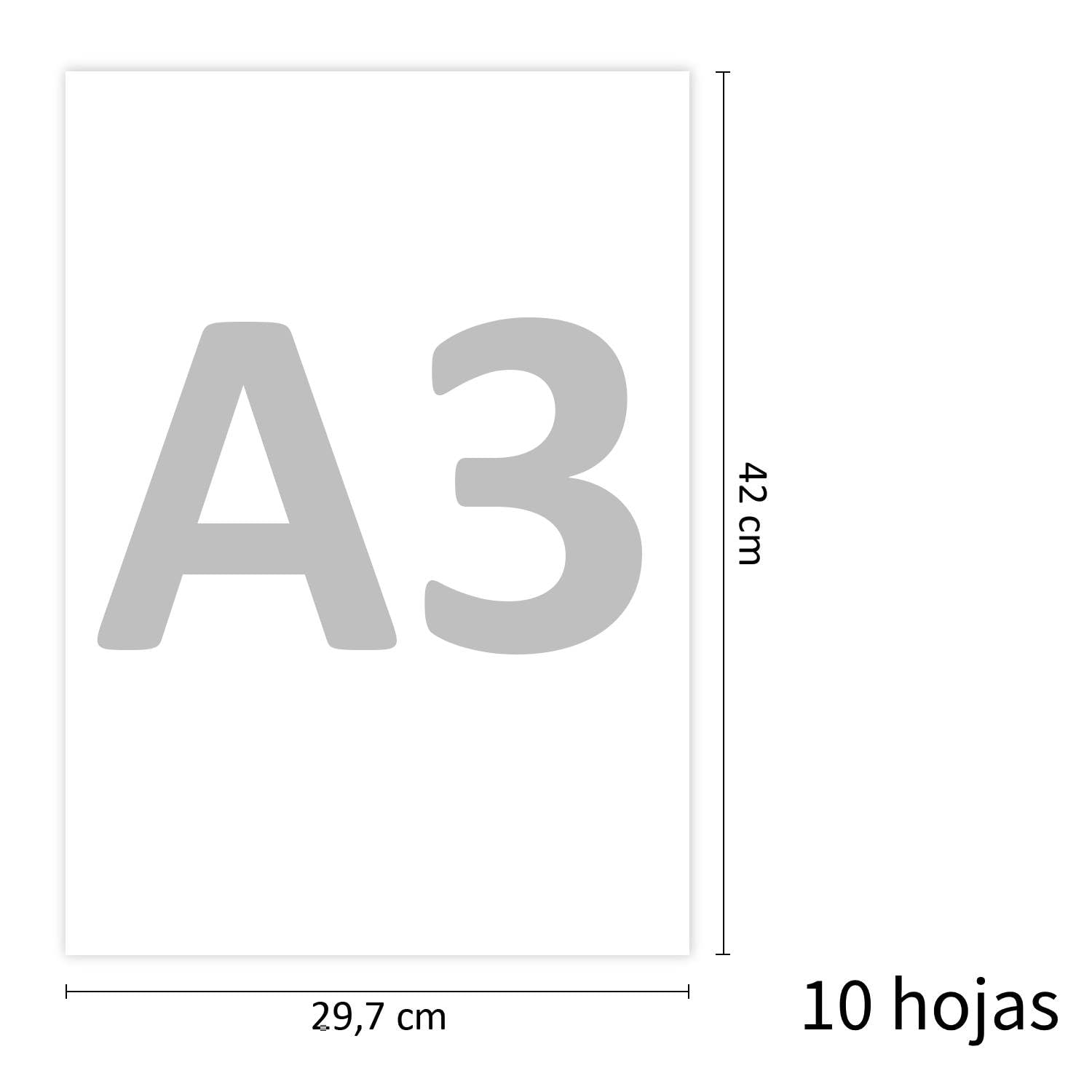 Set 10 hojas de papel magnético blanco DIN A3 mag221 | Papel magnético imprimible con reverso magnético, ideal para etiquetar, imprimir, manualidades DIY