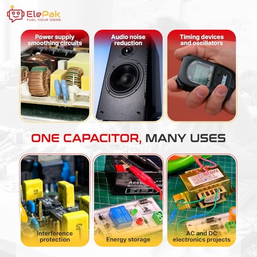 Image of 5mm Box Capacitor, 50 Pcs, 1KpF to 1F, Yellow | 5% Tolerance, High Stability, Low ESR, 100 Volts, Ideal for Audio, Power, Timing Circuits