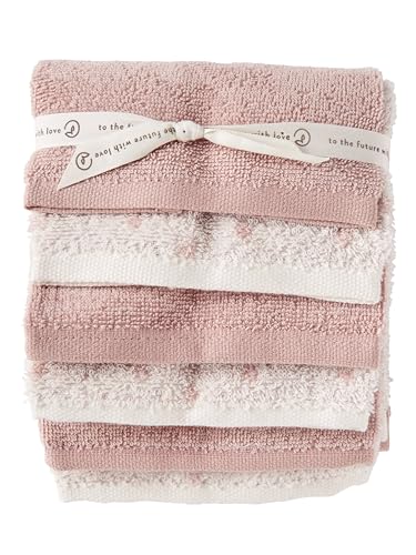 Image of little planet by carter's Baby 6-pack Organic Cotton Wash Cloths, Pink Multi, OSZ
