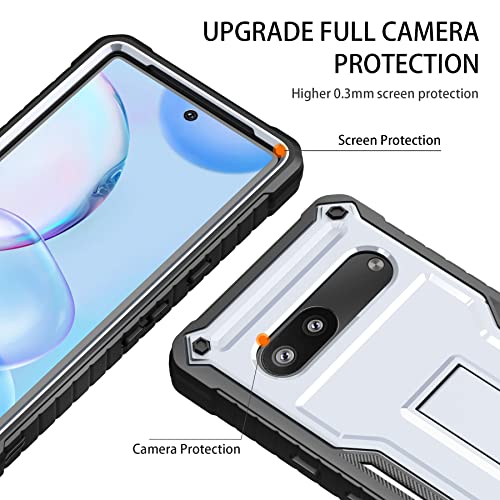Image of for Google Pixel 7 Case, Military Grade Protection Shockproof Case with Tempered Glass HD Screen Protector and Kickstand Compatible with Google 7 Phone 6.5 Inch (White)