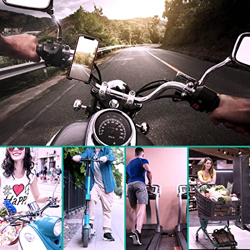 Image of Inkbird LERWAY Bike Phone Holder Bike & Motorcycle Phone Mount Universal Mount with 360 Rotation Handlebar Clamp with Aluminum Arms for Smartphones and GPS Devices Between 4.6 and 6.5 inches