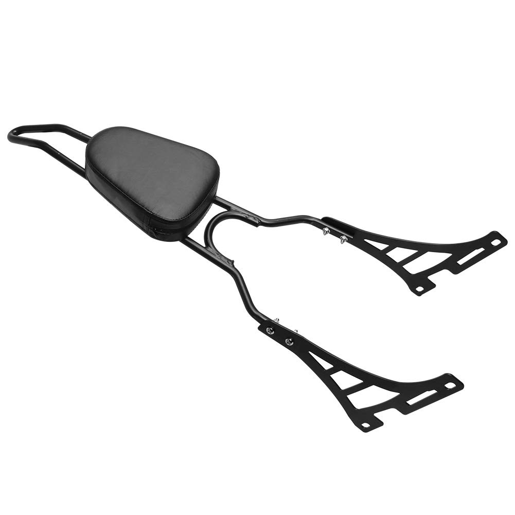 Respaldo Trasero Negro for Motocicleta for Sissy Bar con Almohadilla de cojín for Harley Sportster XL 883 1200 2004-2020 2019 2018