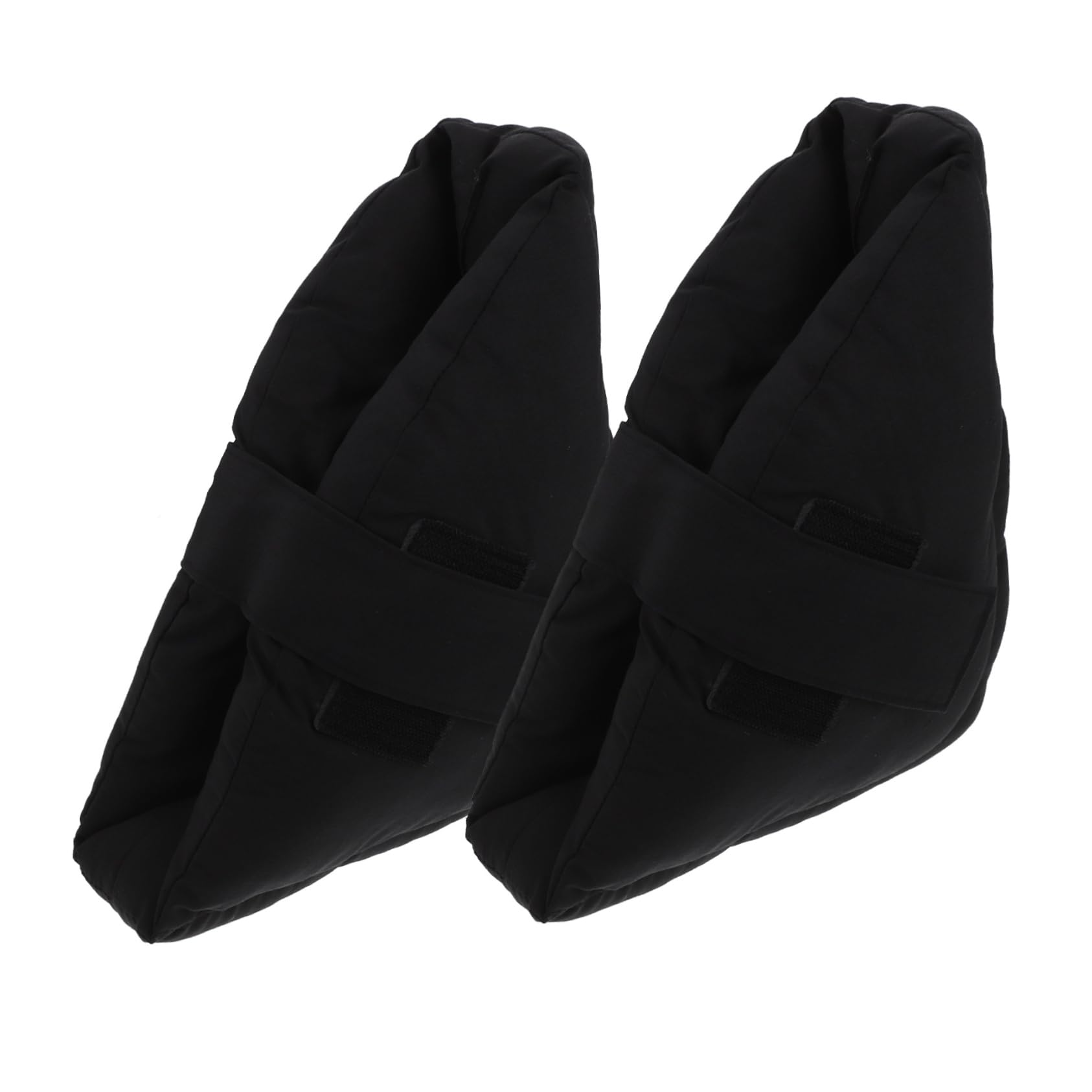 Protectores de Talón Elásticos Negros, Cojines Transpirables para Aliviar Presión, Material Textil y Cellucotton, Accesorios Cómodos para Uso Hospitalario y Doméstico