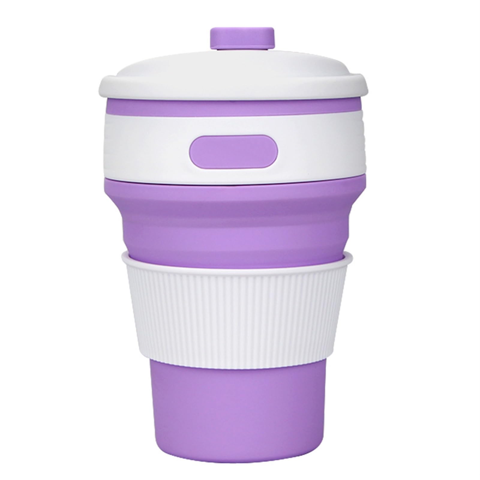 Faltbarer Becher, Wiederverwendbare Teleskop-Campingbecher for Kaffee, Tee und Wasser – ideal for Wanderungen Outdoor-Abenteuer(Lilac Purple)