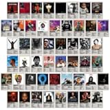KINYEYE Rappers Album Cover Posters, Retro Rappers Music Posters Wall Collage Kit for Teen Bedroom Decor | 4'x 6', 50PCS Unframed