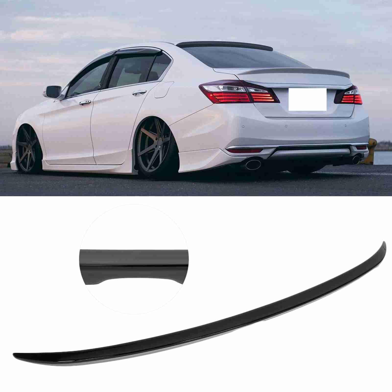 Yctze Błyszczący tylny spoiler JDM do 4-drzwiowego limuzyny 2013-2017 - materiał ABS, łatwa instalacja, ulepszona aerodynamika.