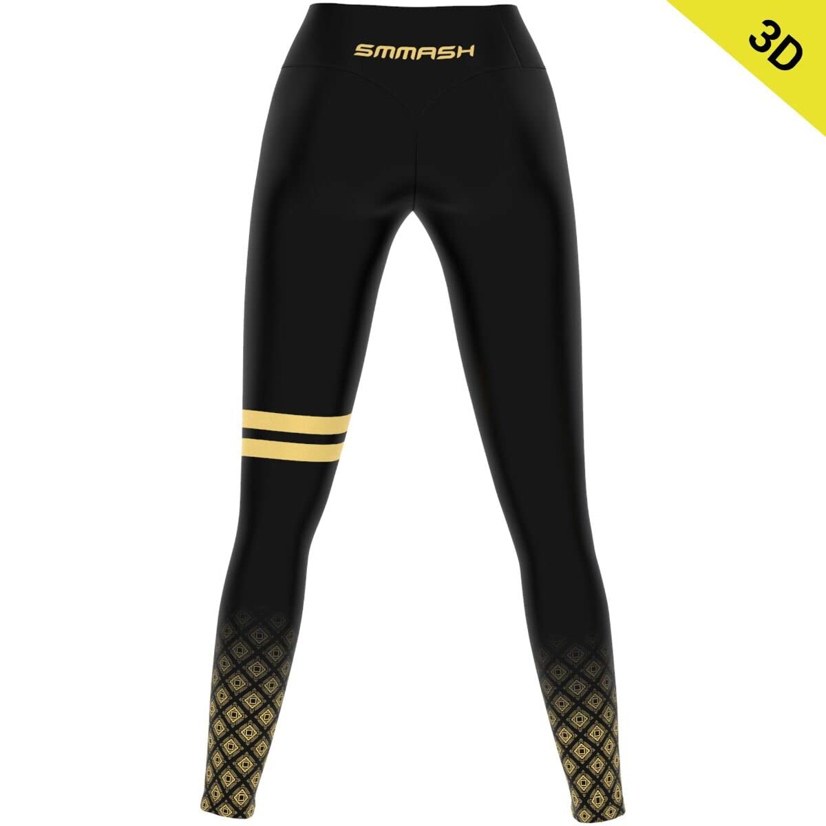 SMMASH Leggins 3D Sportivi Lungo da Donna a Vita Alta | Yoga Pants | Traspirante e Leggero Pantaloni Palestra Donna | Tecnologia DESIGN360 | Eccezionale profondità di Colore