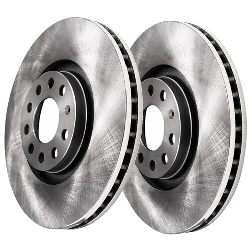 Image of Detroit Axle - Brake Kit for Volkswagen Jetta Eos CC Audi A3 Quattro Rear | Disc Brake Rotors Ceramic Brake Pads 2010 Replacement 12.28 inch inch Front and 11.10 inch inch Rotors