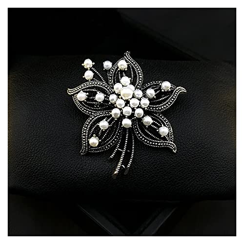 Broche fleur perle vintage accessoire broche costume décoration pour veste