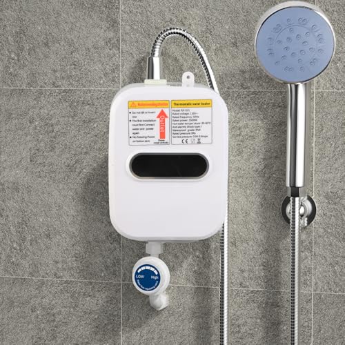 Opiniones de Calentador Electrico Instantaneo - los más vendidos. 45 Calentador de Agua Instantáneo, Calentador de Agua para Ducha, Mini Calentador de Agua Eléctrico Instantáneo, Pantalla LCD de Temperatura IPX4, Juego de Dispositivo de (US PLUG)