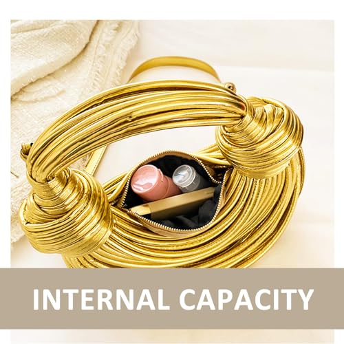 Bolso Clutch para mujer dorado para fiesta miniatura 5