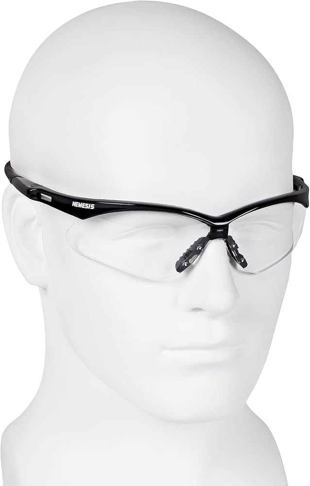 Amazon.com: KLEENGUARD Nemesis Safety Glasses Black Frame Clear
