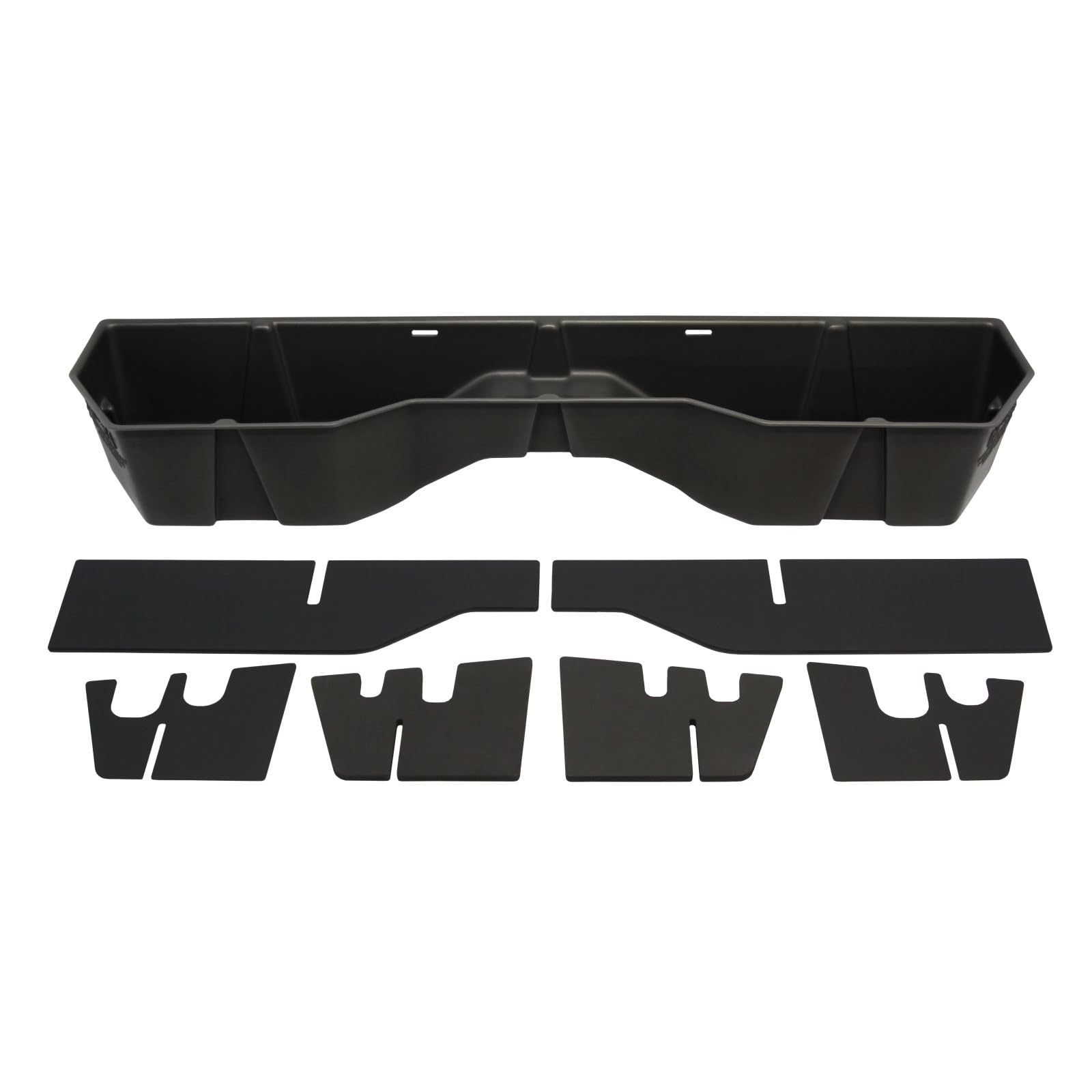 DU-HA Under Seat Storage fits 2004-2024 Nissan Titan King Cab & Crew Cab | Dark Gray Heavy-Duty Back Seat Multi Tool Organizer, Includes 2-Piece Dividers | 40011