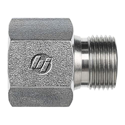 Brennan Industries FS2406-16-12 Steel Tube End Reducer O-Ring Face Seal Fitting, 1-7/16