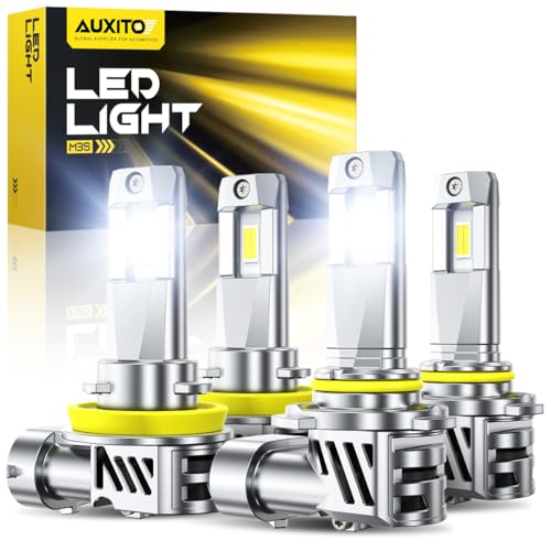 Image of AUXITO 9005 Bulb H11 Bulbs, 80000LM Brighter Ultra-Bright, Plug N Play, Long Lifespan, No Flicker, 99% Compatibility, 2PCS