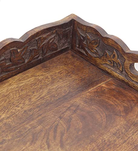 Cotton Craft 20115 Hand Carved Wooden Serving Tray thumb #3
