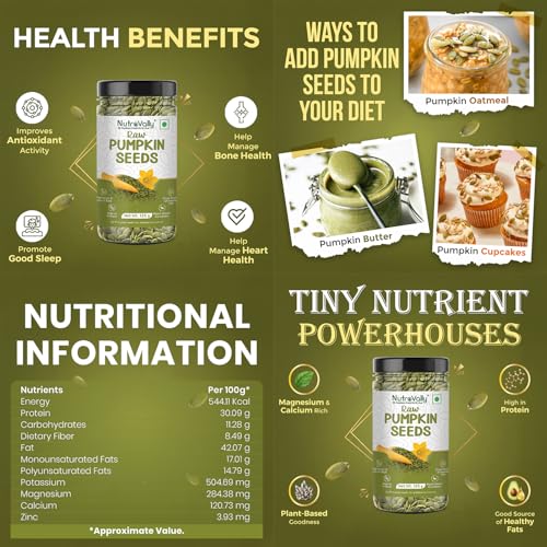 Image of Nutrovally Dry Fruits Seeds Combo (Pumpkin + Chia) each 125g + (Sunflower + Flax) each 200g |Combo for Smoothies, Breakfast & Snacks| Healthy Seeds for Eating (Pack of 4) 650g