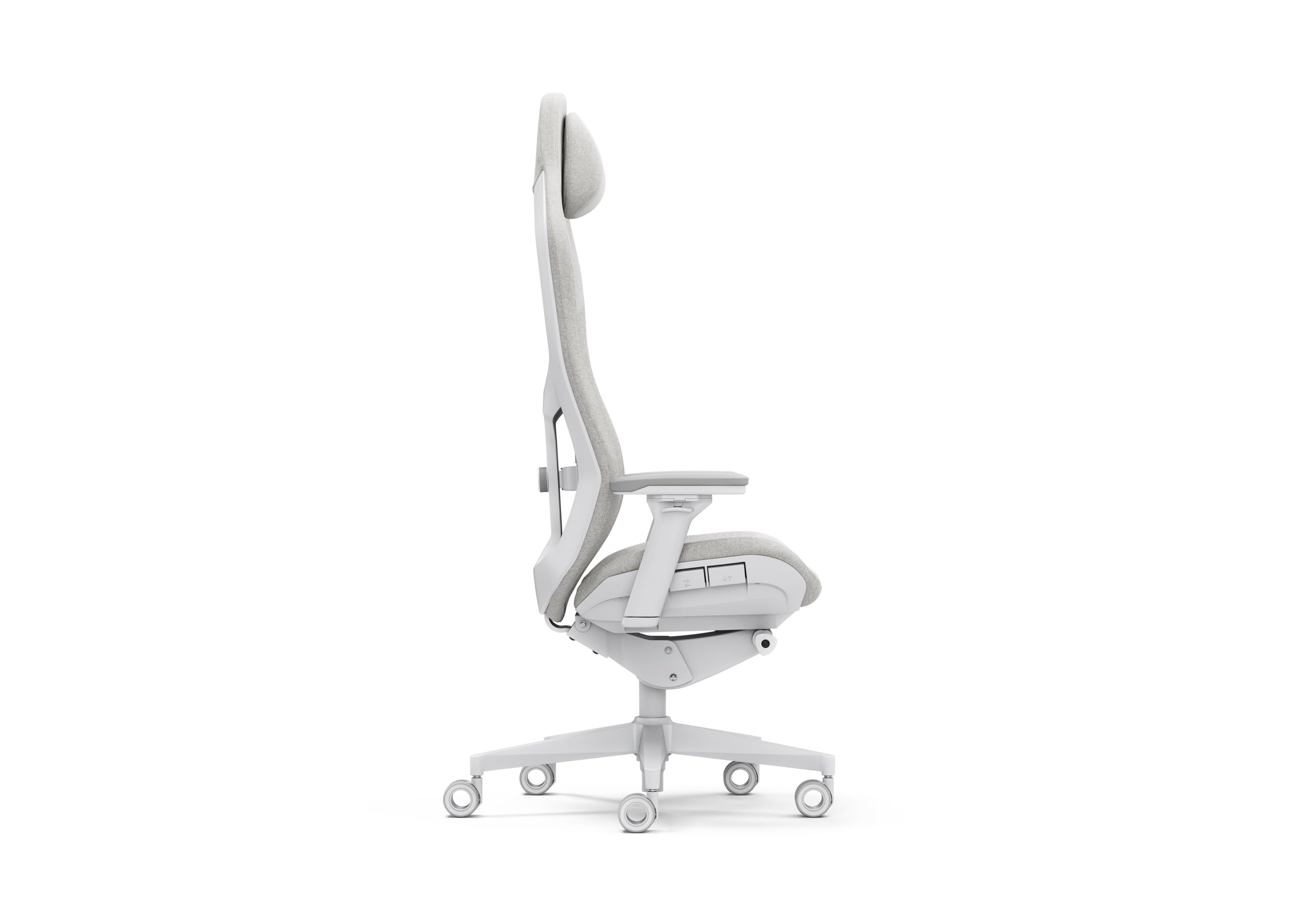 Fractal Design Refine Fabric Light - Silla Gaming – Silla ergonómica de Escritorio de Oficina – Reposabrazos Ajustables 4D – Respaldo Alto – Cojín Lumbar | Silla de escritorio con reposabrazos 4D, mecanismo sincrónico, respaldo alto y cojín de espuma visc
