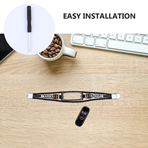 jojofuny Metal Bead Bracelet Retro Design Compatible Replacement Wristband for and Unisex for Casual Outings and Gifting Black2