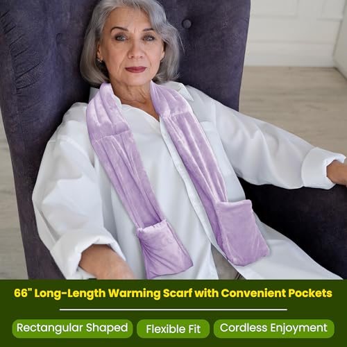 Herbal Concepts Warming Scarf | Fur Collar for Women | Heated Scraf | Winter Warm Scarves with Pockets | Lavender2