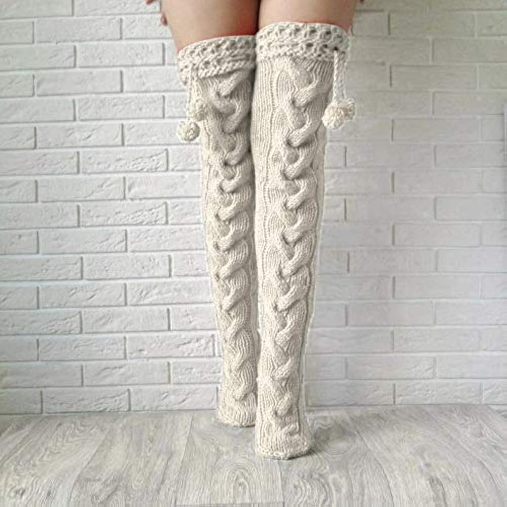さらに100円引き◆KIRSH◆CABLE KNEE SOCKS BOOTS White Cable Knit Knee High Socks for baby, toddler and girls