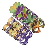 TOYANDONA 12 Piezas Máscaras de Carnaval de Papel Rostro para Fiesta Máscaras de Mascarada para Mujeres Accesorios Novedosos para Decoración de Cumpleaños y Baile