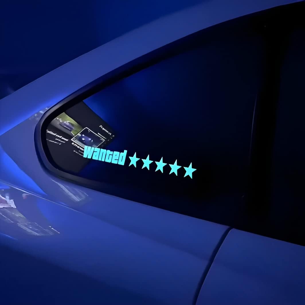 Air Wink® GTA Wanted 5 Stars LED Car Window Electric Decal 5
